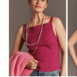 NWT Anthropologie Sleeveless Boatneck Top- Purple